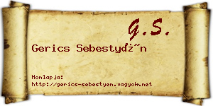 Gerics Sebestyén névjegykártya